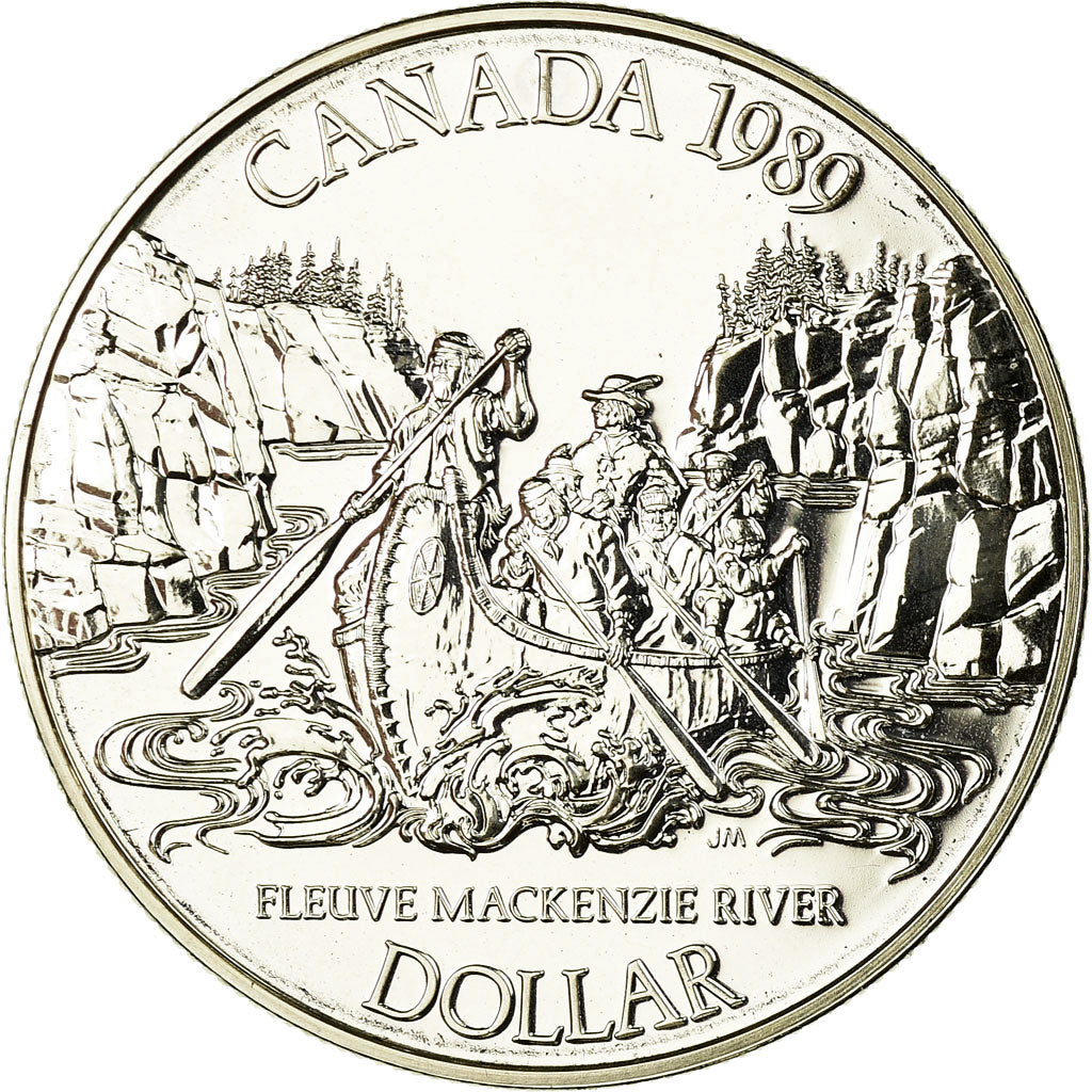 Coin, Canada, Elizabeth II, Dollar, 1989, Royal Canadian Mint, Ottawa