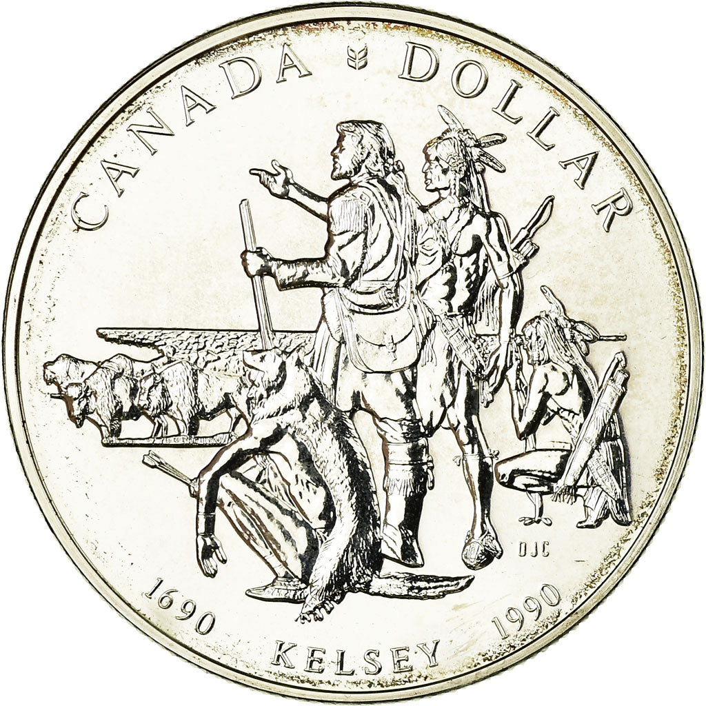 Coin, Canada, Elizabeth II, Dollar, 1990, Royal Canadian Mint, Ottawa