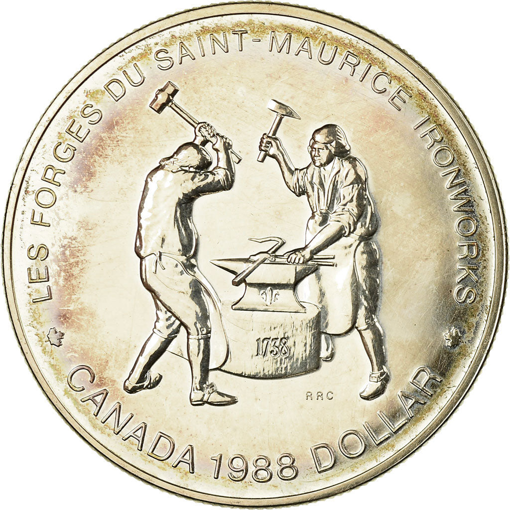 Coin, Canada, Elizabeth II, Dollar, 1988, Royal Canadian Mint, Ottawa