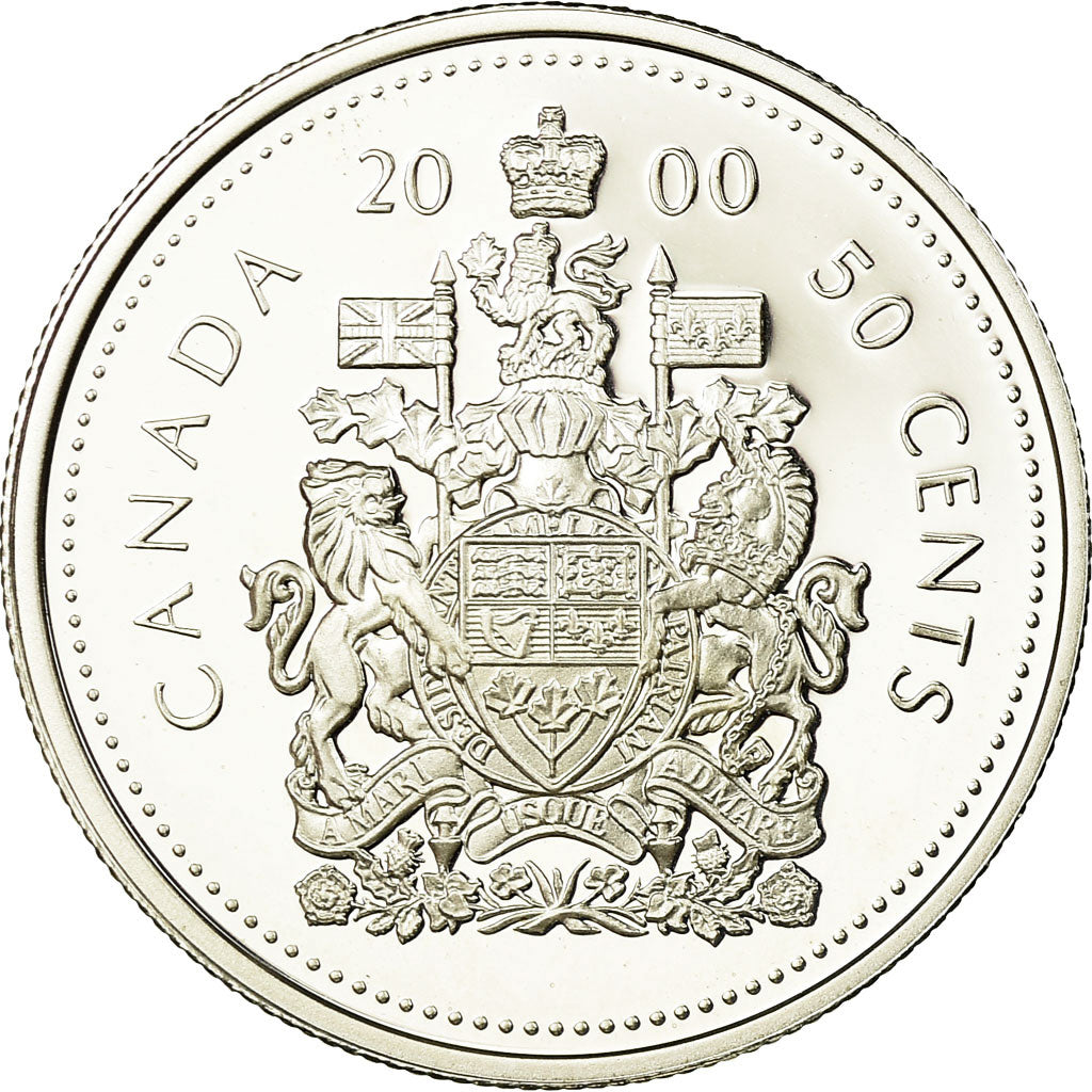 Coin, Canada, Elizabeth II, 50 Cents, 2000, Royal Canadian Mint, Ottawa, Proof