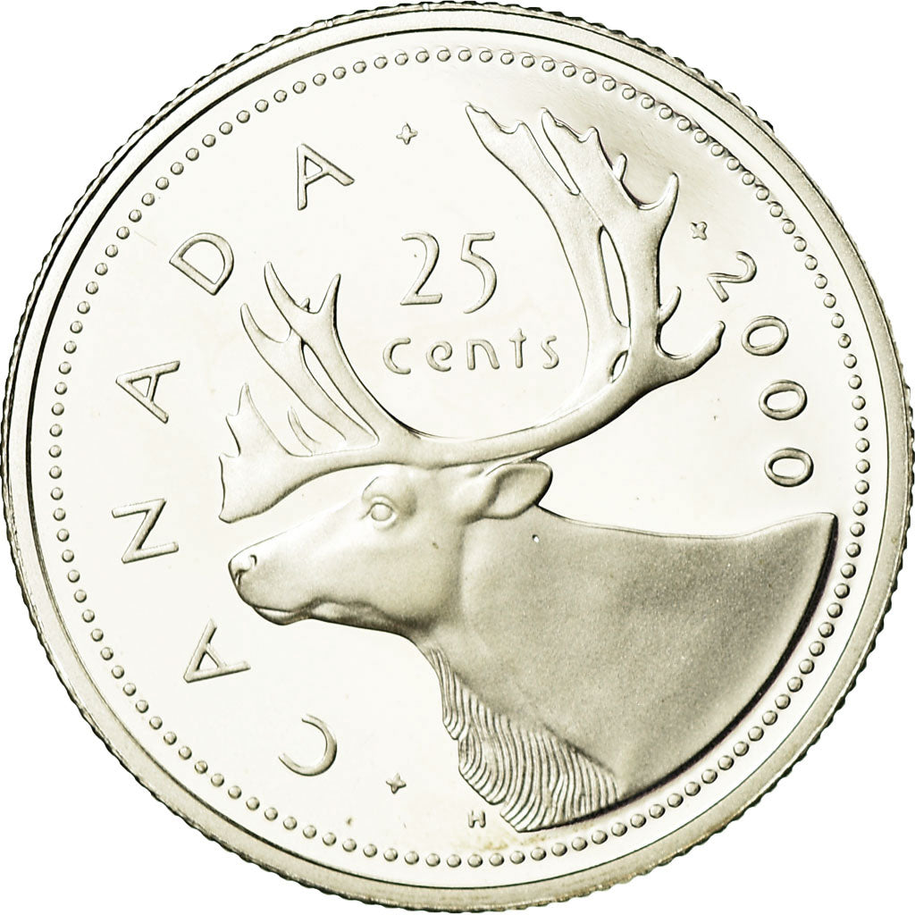 Coin, Canada, Elizabeth II, 25 Cents, 2000, Royal Canadian Mint, Ottawa