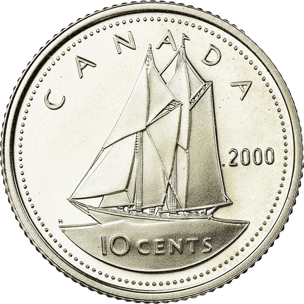 Coin, Canada, Elizabeth II, 10 Cents, 2000, Royal Canadian Mint, Ottawa