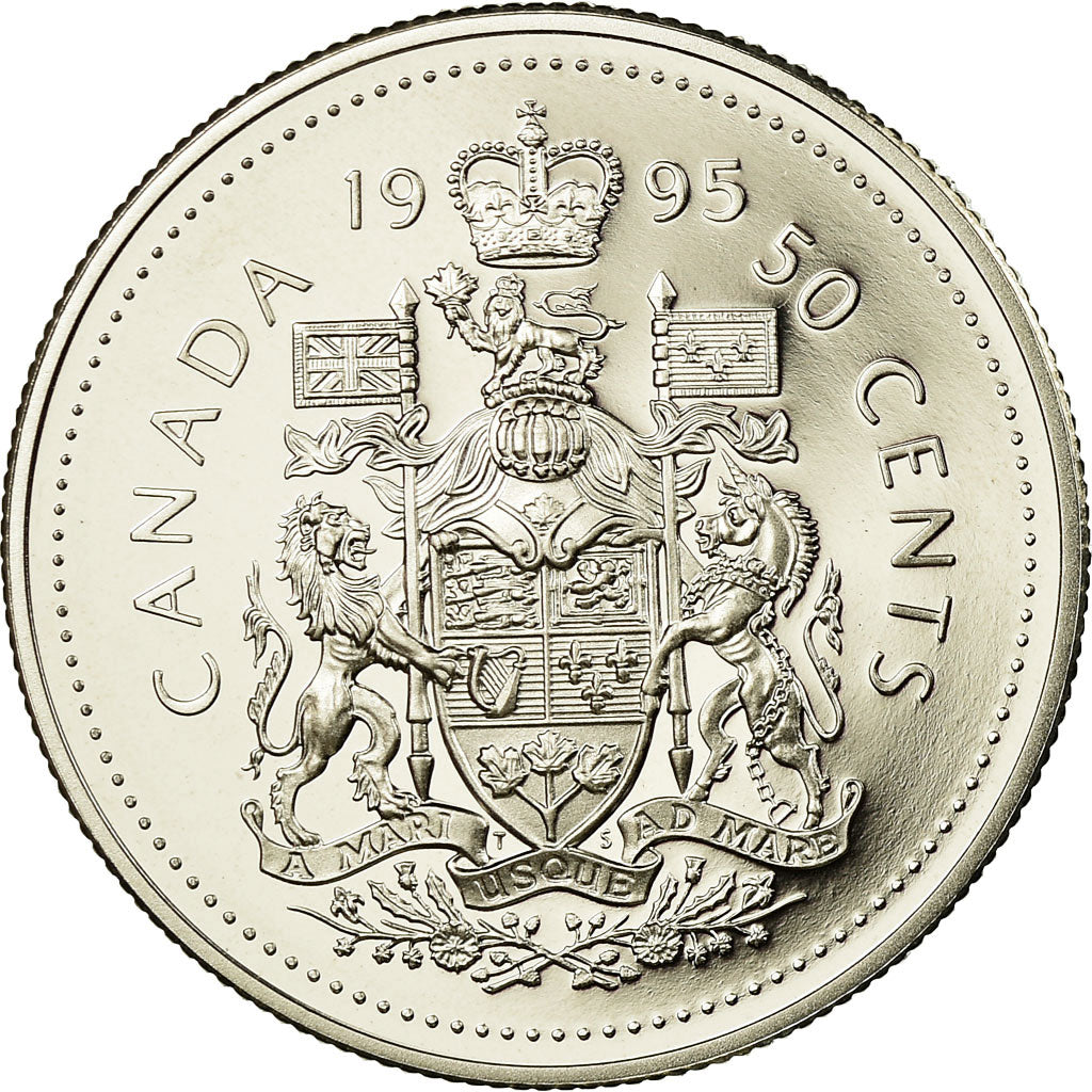 Coin, Canada, Elizabeth II, 50 Cents, 1995, Royal Canadian Mint, Ottawa, Proof