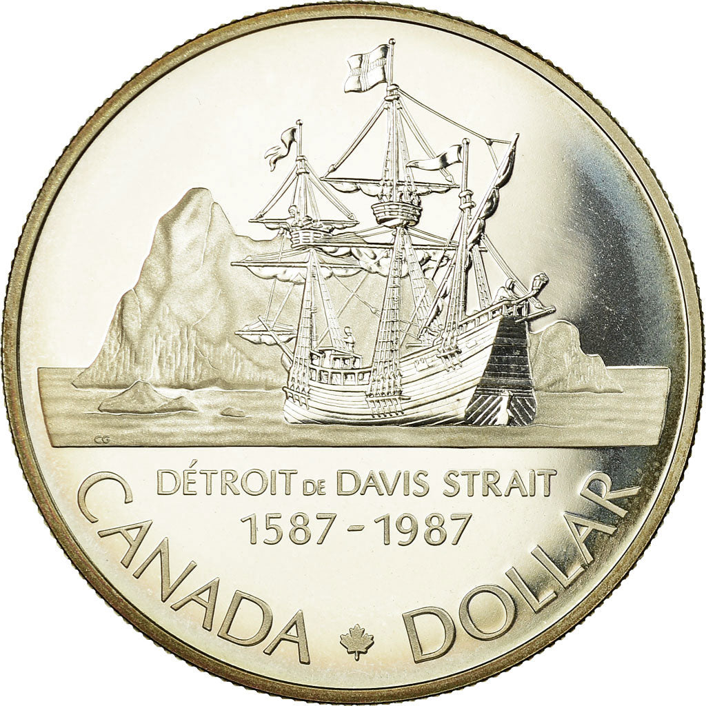 Coin, Canada, Elizabeth II, Dollar, 1987, Royal Canadian Mint, Ottawa, Proof