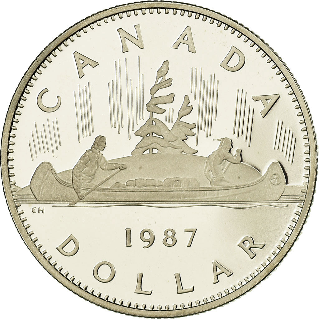 Coin, Canada, Elizabeth II, Dollar, 1987, Royal Canadian Mint, Ottawa, Proof