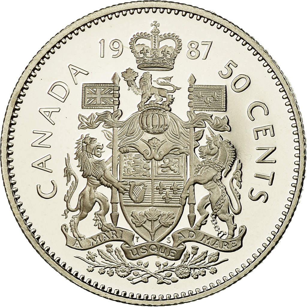 Coin, Canada, Elizabeth II, 50 Cents, 1987, Royal Canadian Mint, Ottawa, Proof