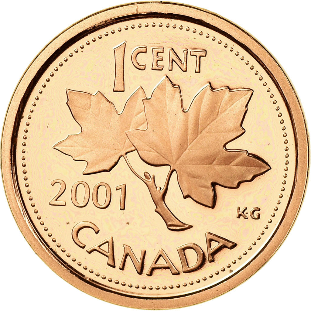 Coin, Canada, Elizabeth II, Cent, 2001, Royal Canadian Mint, Proof, MS(65-70)