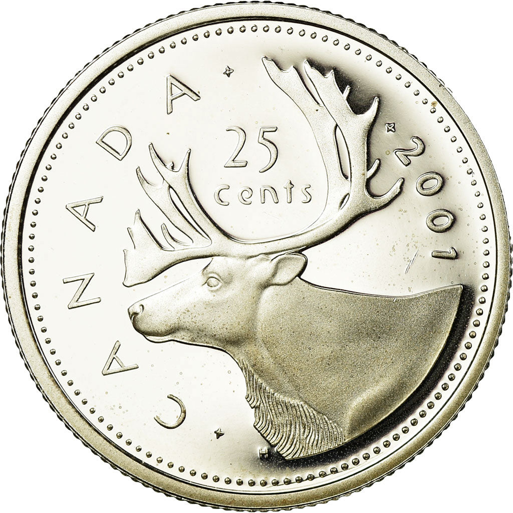 Coin, Canada, Elizabeth II, 25 Cents, 2001, Royal Canadian Mint, Proof
