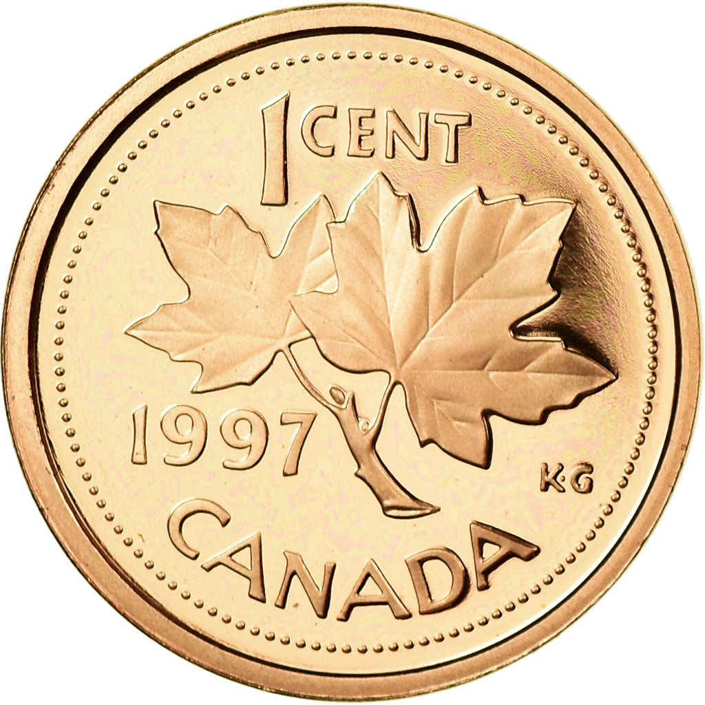Coin, Canada, Elizabeth II, Cent, 1997, Royal Canadian Mint, Ottawa, Proof