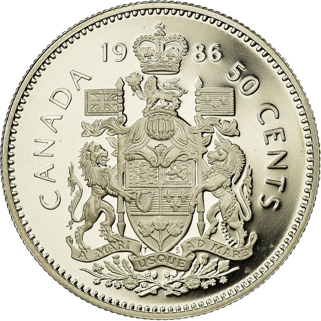 Coin, Canada, Elizabeth II, 50 Cents, 1986, Royal Canadian Mint, Ottawa, Proof