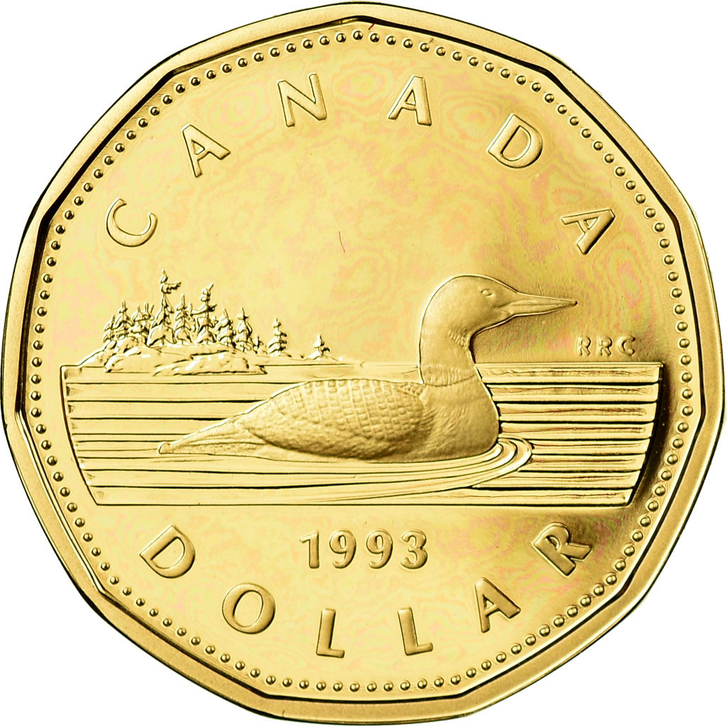 Coin, Canada, Elizabeth II, Dollar, 1993, Royal Canadian Mint, Ottawa, Proof