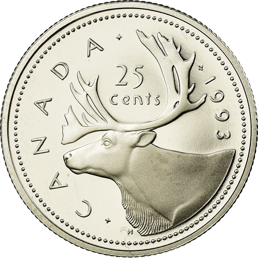 Coin, Canada, Elizabeth II, 25 Cents, 1993, Royal Canadian Mint, Ottawa, Proof
