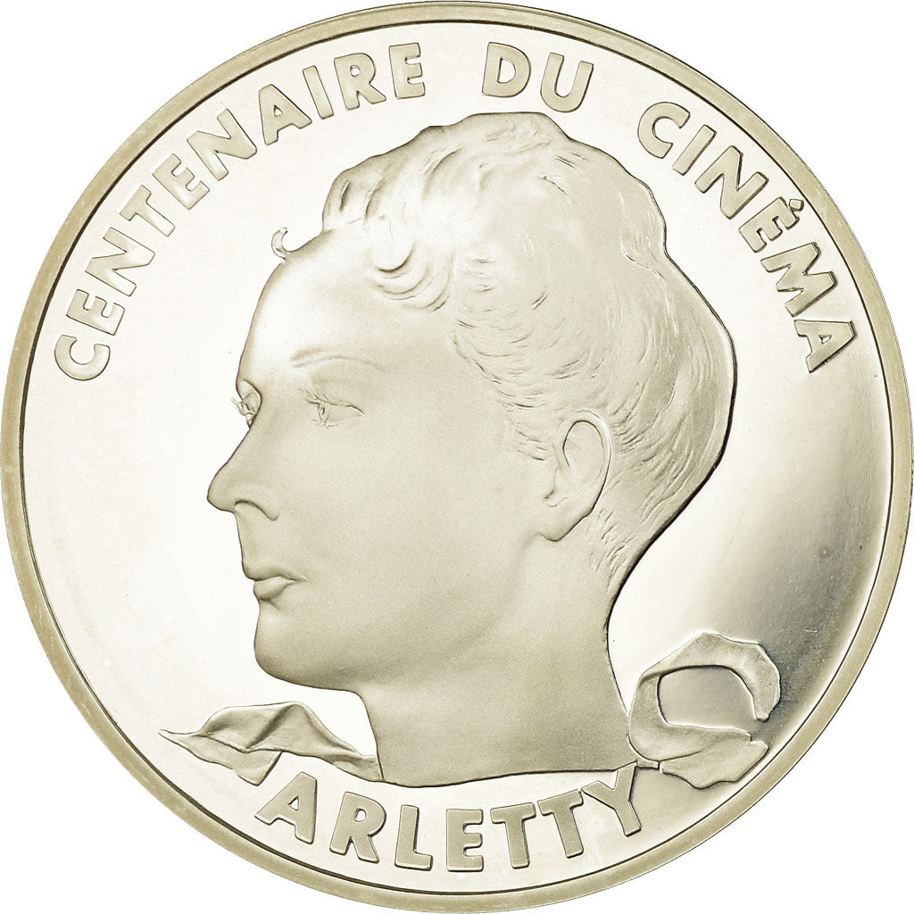 Moneta, Francja, Arletty, 100 Francs, 1995, Paris, BE, MS(65-70), Srebro