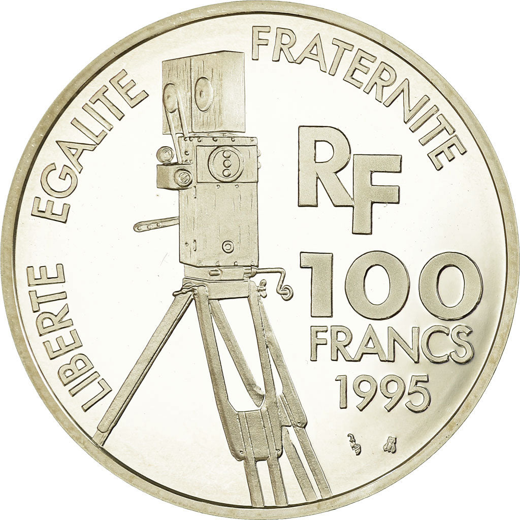 Moneta, Francja, Arletty, 100 Francs, 1995, Paris, BE, MS(65-70), Srebro