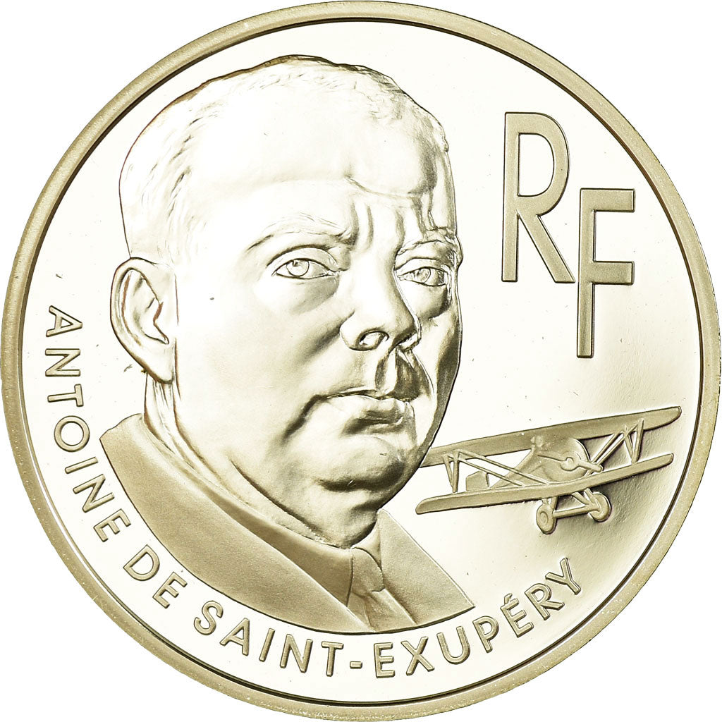 Coin, France, Antoine de Saint-Exupéry, 10 Francs, 2000, Paris, BE, MS(65-70)