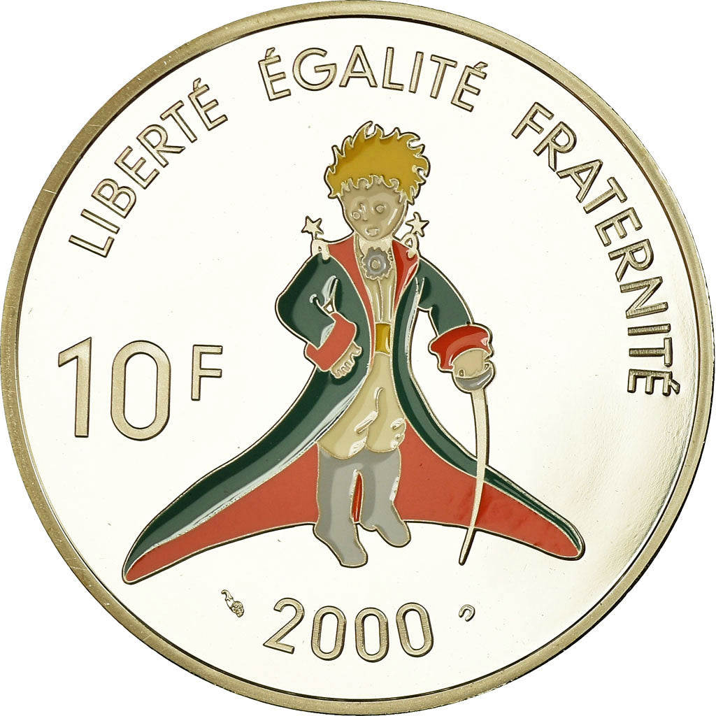 Coin, France, Antoine de Saint-Exupéry, 10 Francs, 2000, Paris, BE, MS(65-70)