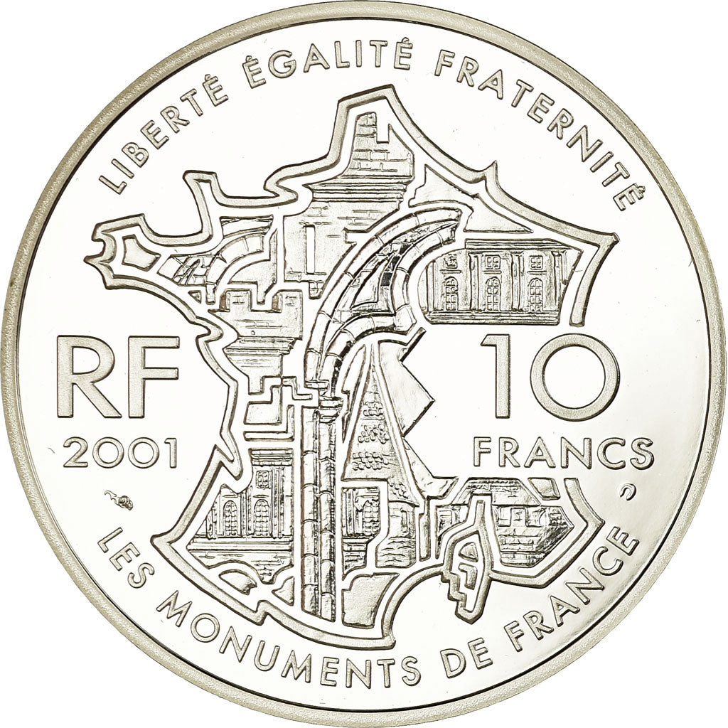 Monnaie, France, Notre-Dame de Paris, 10 Francs, 2001, Paris, BE, FDC, Argent