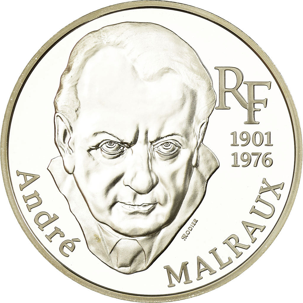 Coin, France, André Malraux, 100 Francs, 1997, Paris, BE, MS(65-70), Silver