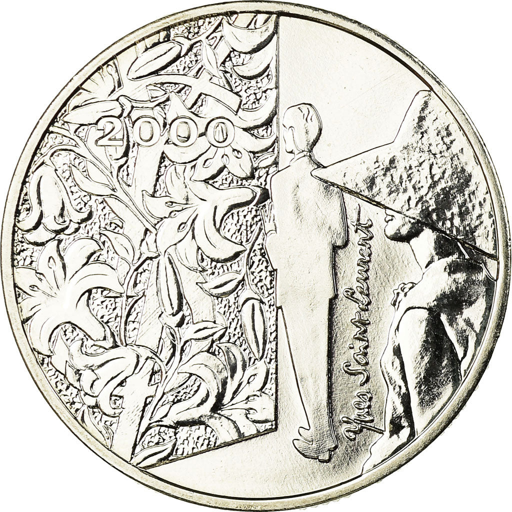 Münze, Frankreich, Yves St. Laurent, 5 Francs, 2000, Paris, BU, STGL, Silber