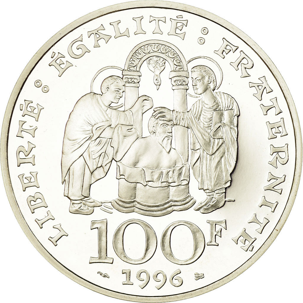 Coin, France, Clovis, 100 Francs, 1996, BE, MS(65-70), Silver, KM:1180