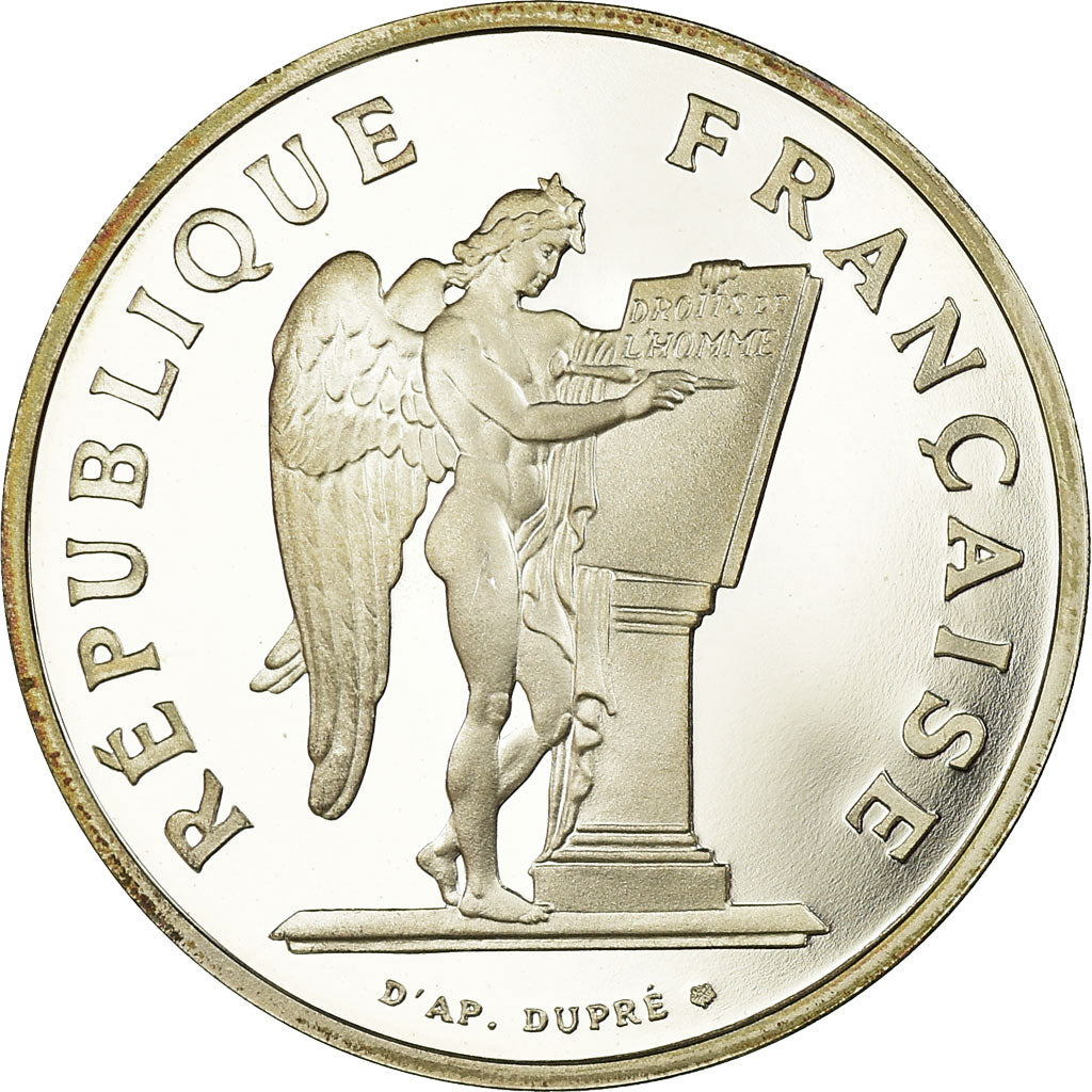 Monnaie, France, Droits de l'Homme, 100 Francs, 1989, BE, FDC, Argent