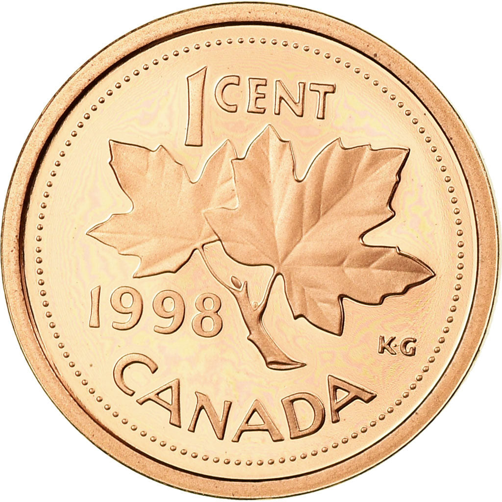 Coin, Canada, Elizabeth II, Cent, 1998, Royal Canadian Mint, Ottawa, Proof