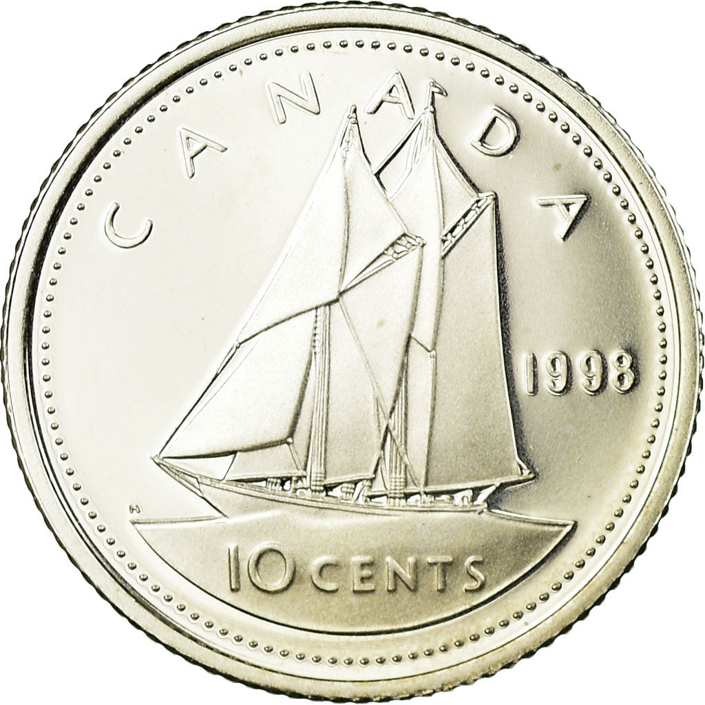 Coin, Canada, Elizabeth II, 10 Cents, 1998, Royal Canadian Mint, Ottawa, Proof