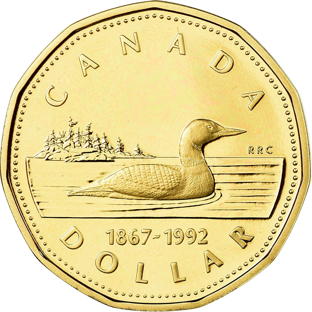 Coin, Canada, Elizabeth II, Dollar, 1992, Royal Canadian Mint, Ottawa, Proof