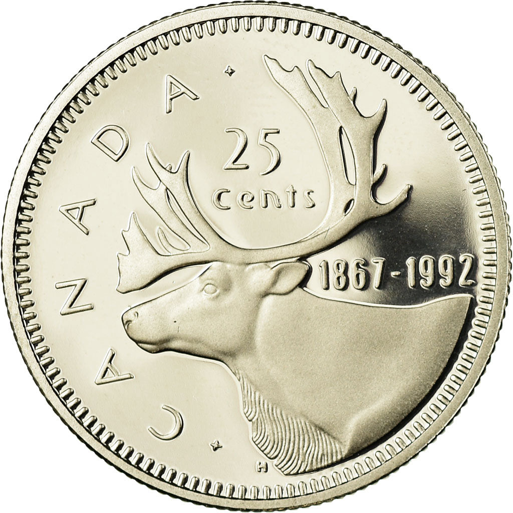 Coin, Canada, Elizabeth II, 25 Cents, 1992, Royal Canadian Mint, Ottawa, Proof