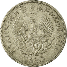 Coin, Greece, 5 Drachmai, 1930, VF(30-35), Nickel, KM:71.1
