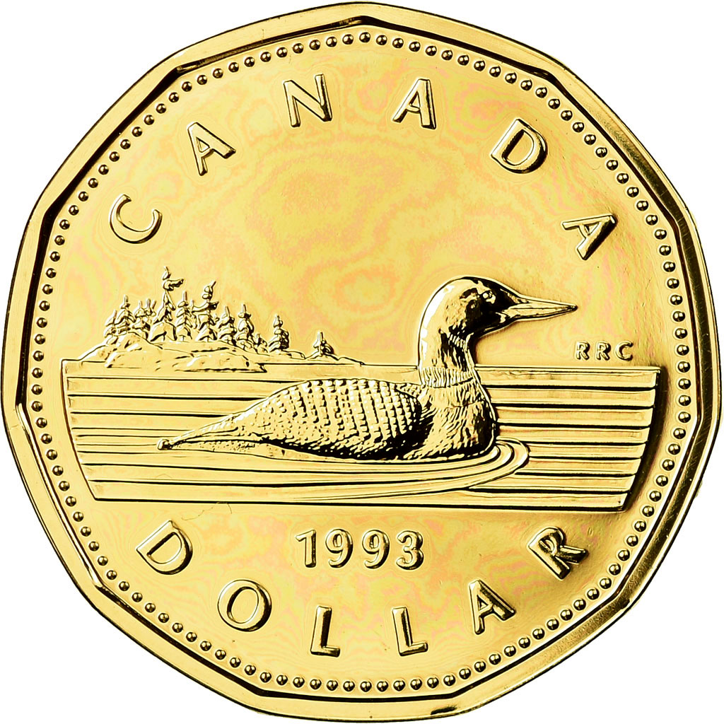 Coin, Canada, Elizabeth II, Dollar, 1993, Royal Canadian Mint, Ottawa