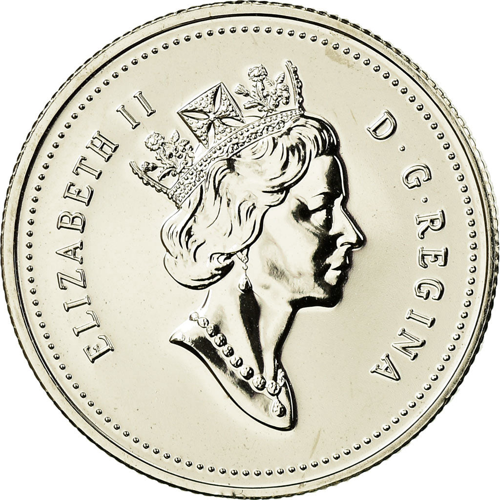 Coin, Canada, Elizabeth II, 25 Cents, 1991, Royal Canadian Mint, Ottawa