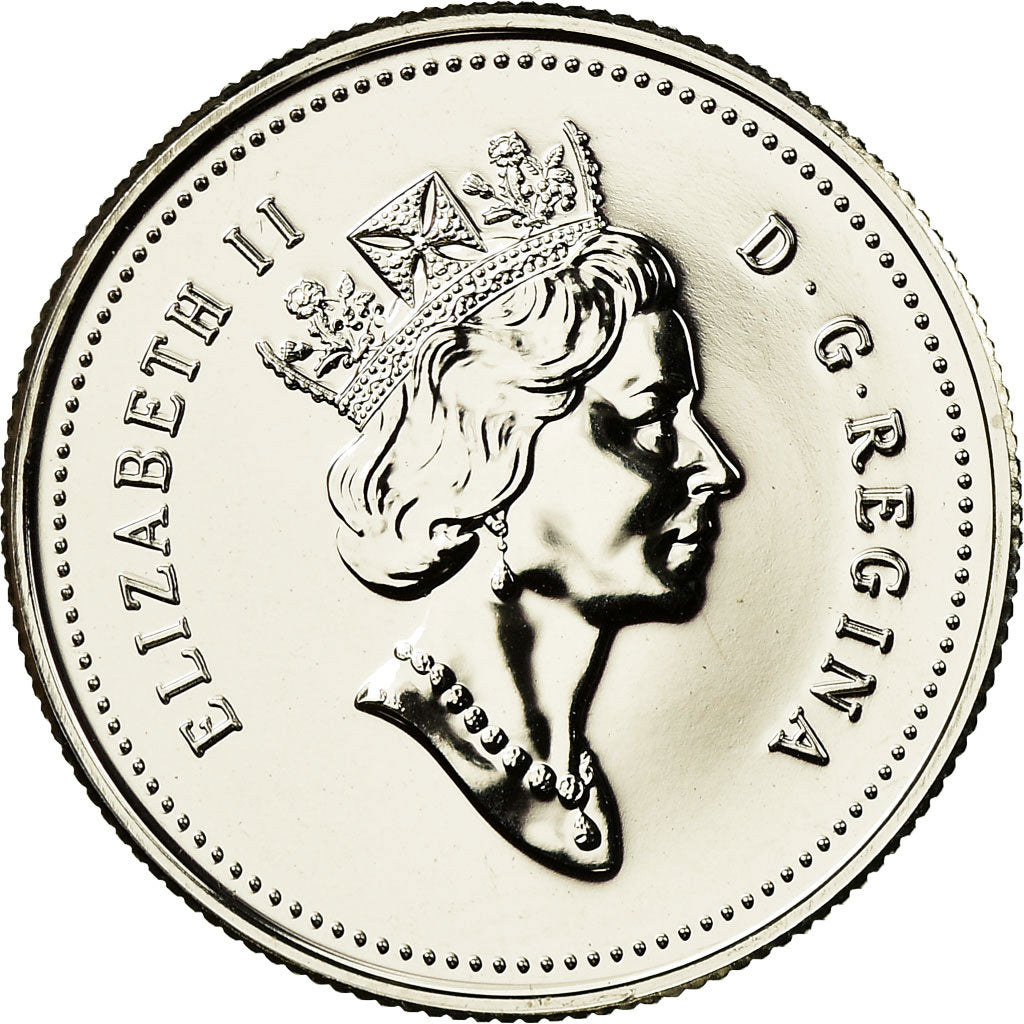 Coin, Canada, Elizabeth II, 25 Cents, 1990, Royal Canadian Mint, Ottawa