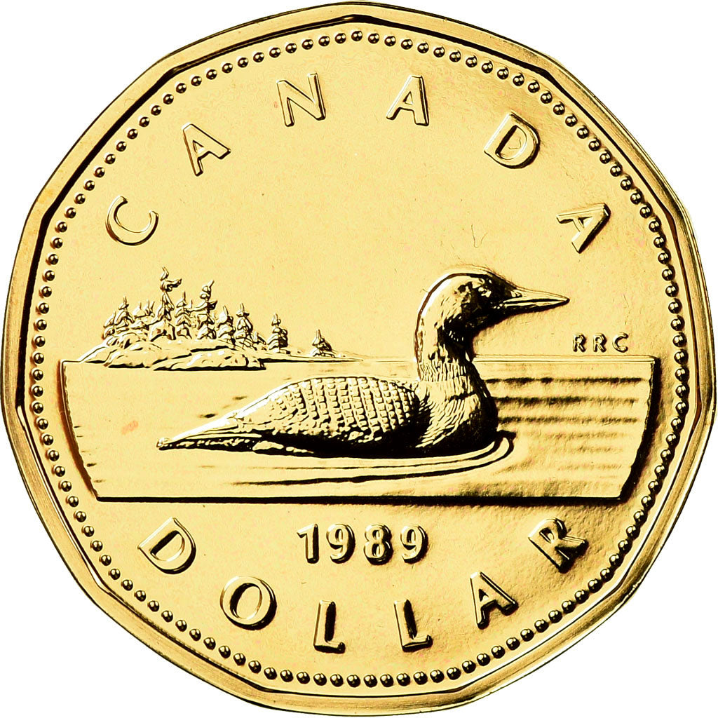 Coin, Canada, Elizabeth II, Dollar, 1989, Royal Canadian Mint, Ottawa