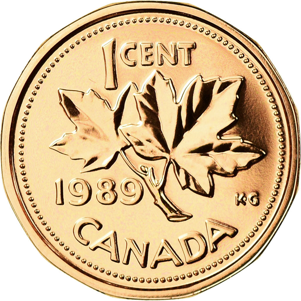 Coin, Canada, Elizabeth II, Cent, 1989, Royal Canadian Mint, Ottawa, MS(65-70)