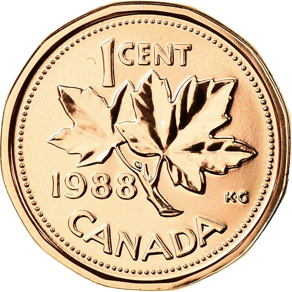 Moeda, Canadá, Elizabeth II, Cent, 1988, Royal Canadian Mint, Ottawa