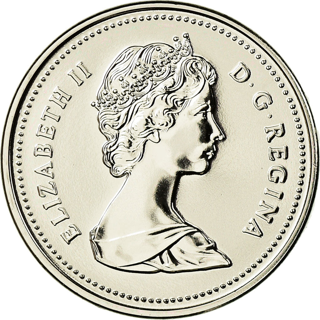 Coin, Canada, Elizabeth II, 5 Cents, 1988, Royal Canadian Mint, Ottawa