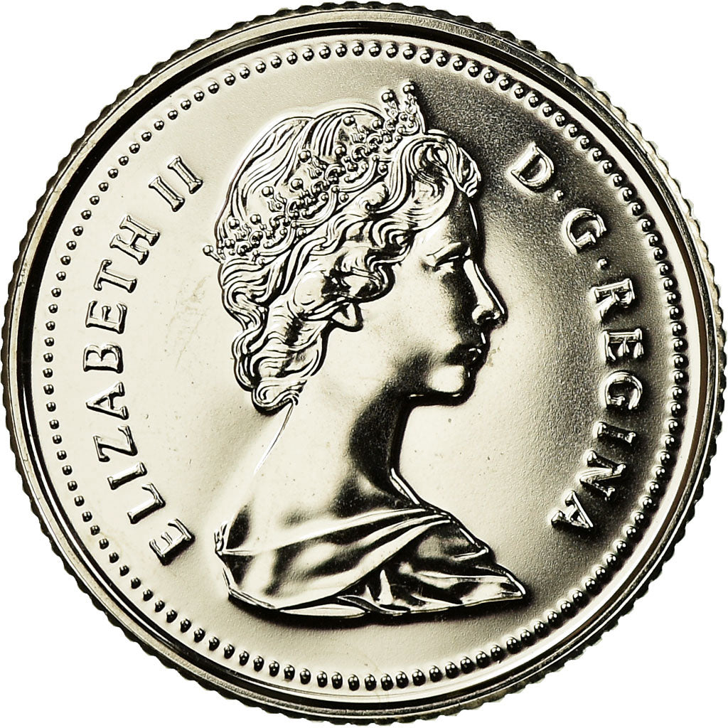 Moeda, Canadá, Elizabeth II, 10 Cents, 1988, Royal Canadian Mint, Ottawa