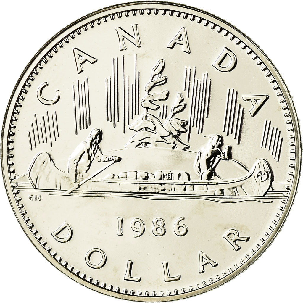 Coin, Canada, Elizabeth II, Dollar, 1986, Royal Canadian Mint, Ottawa