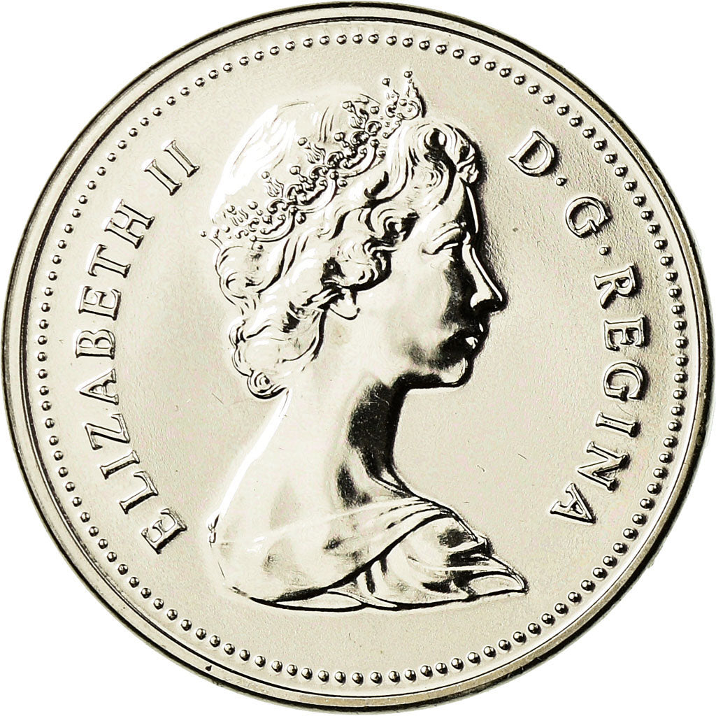 Coin, Canada, Elizabeth II, 5 Cents, 1986, Royal Canadian Mint, Ottawa