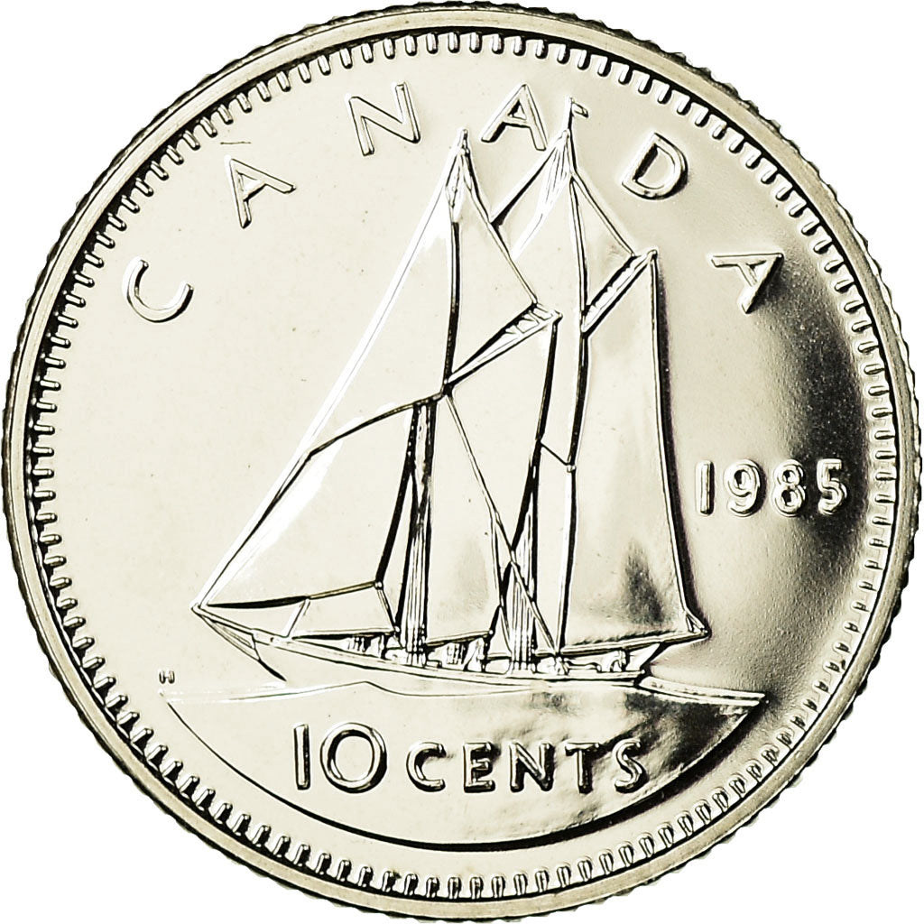Coin, Canada, Elizabeth II, 10 Cents, 1985, Royal Canadian Mint, Ottawa
