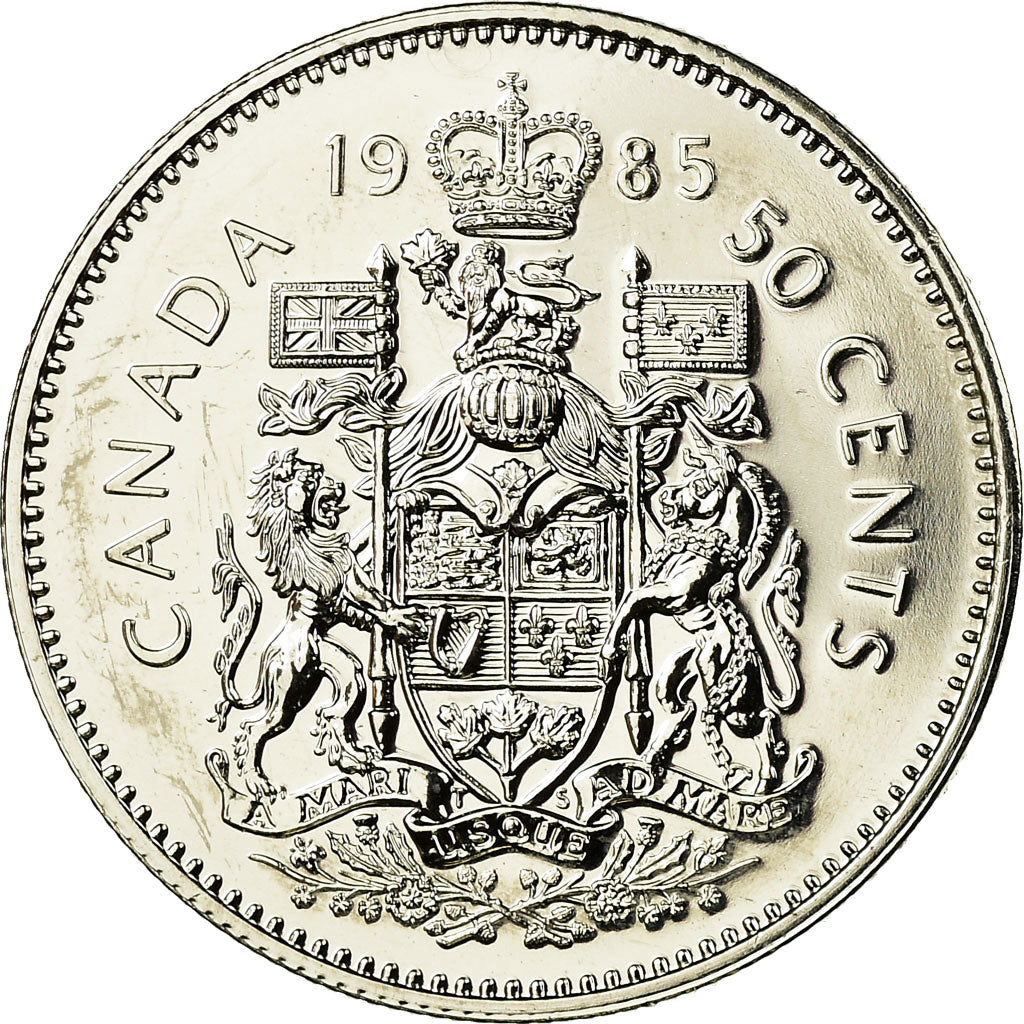 Coin, Canada, Elizabeth II, 50 Cents, 1985, Royal Canadian Mint, Ottawa