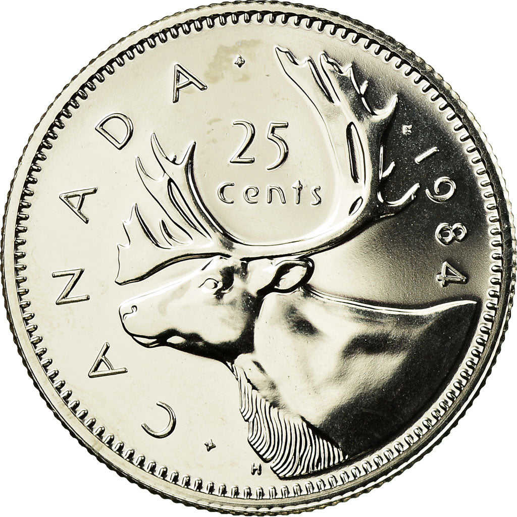 Moeda, Canadá, Elizabeth II, 25 Cents, 1984, Royal Canadian Mint, Ottawa