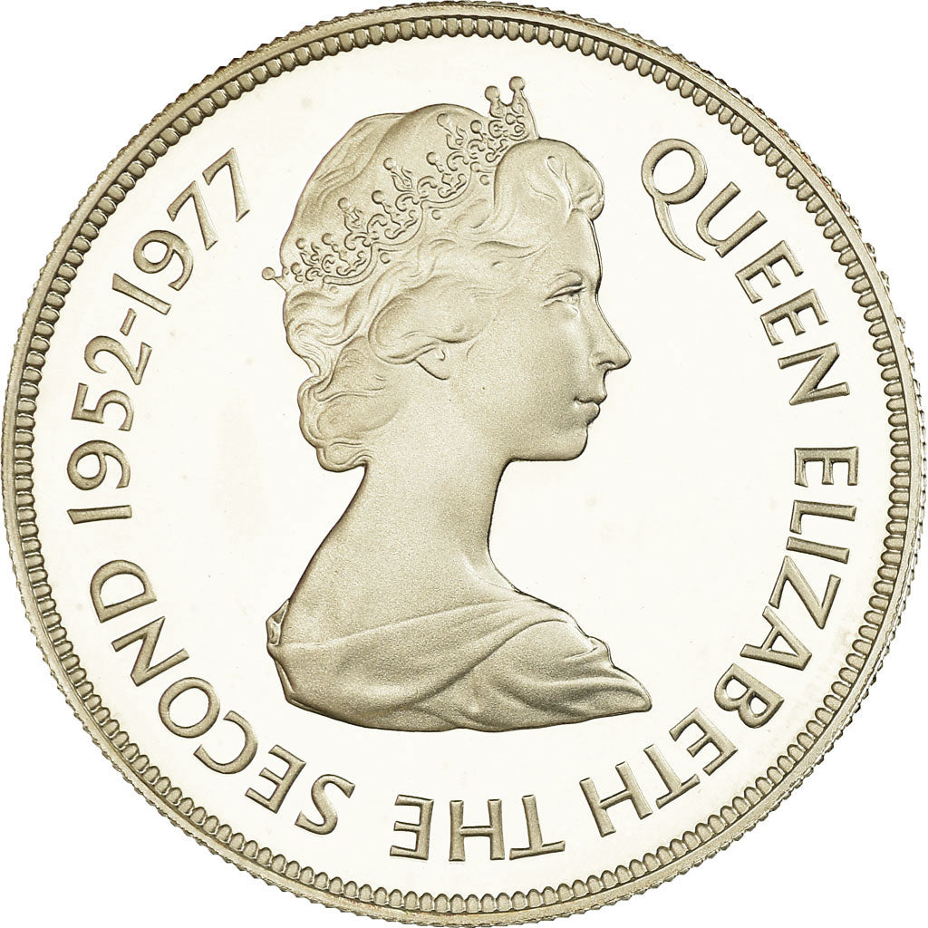 Coin, Tristan Da Cunha, Elizabeth II, 25 Pence, 1977, British Royal Mint, Proof