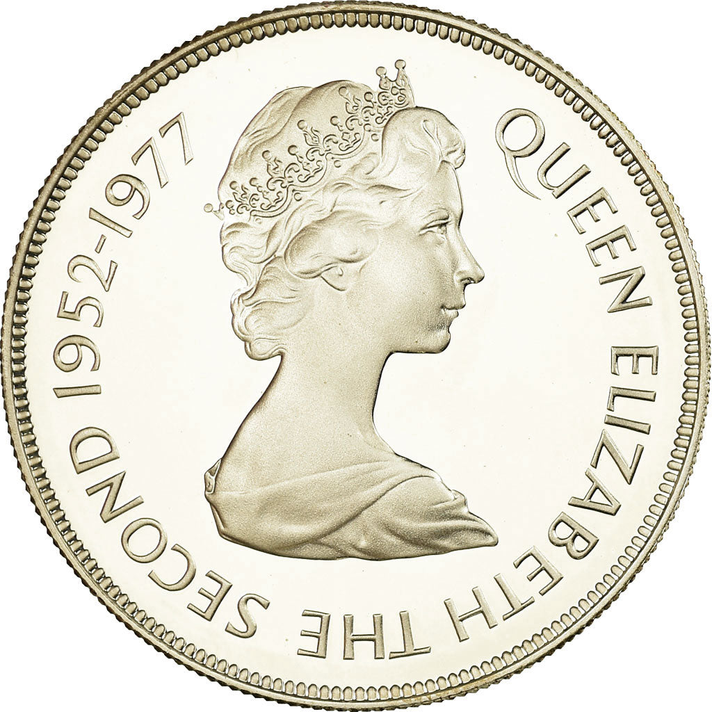 Coin, Gibraltar, Elizabeth II, 25 New Pence, 1977, Proof, MS(65-70), Silver