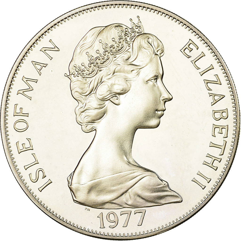 Coin, Isle of Man, Elizabeth II, Crown, 1977, Pobjoy Mint, Proof, MS(65-70)