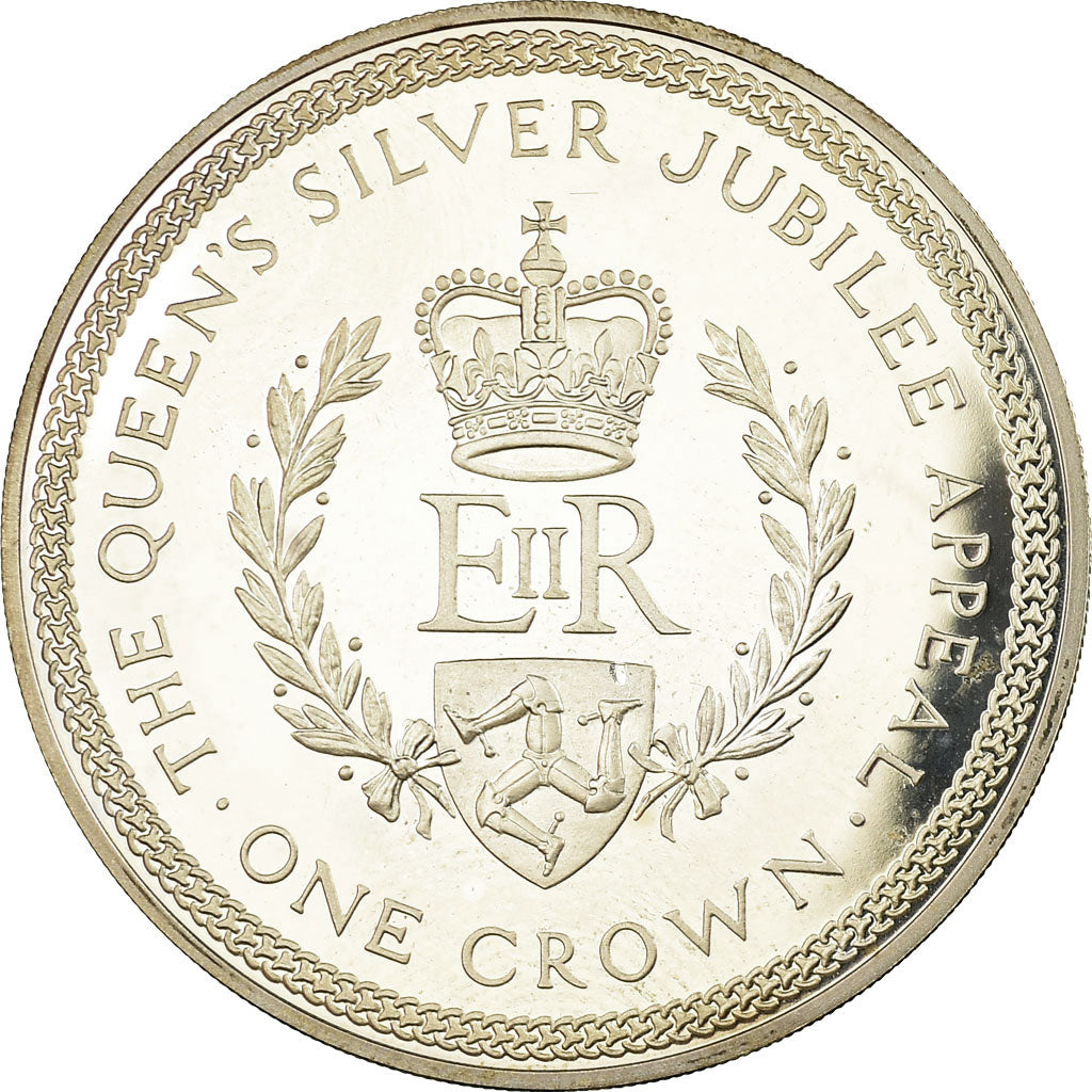 Coin, Isle of Man, Elizabeth II, Crown, 1977, Pobjoy Mint, Proof, MS(65-70)