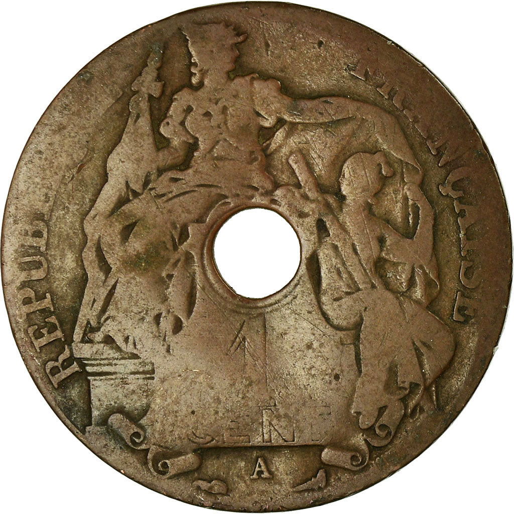 Monnaie, FRENCH INDO-CHINA, Cent, 1911, Paris, TB, Bronze, KM:12.1