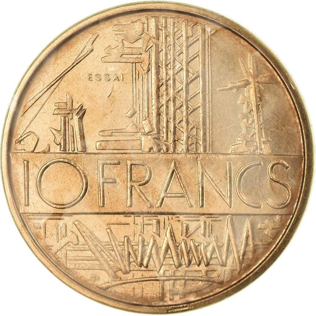 Coin, France, 10 Francs, 1974, Paris, ESSAI, MS(65-70), Nickel-brass, KM:E115
