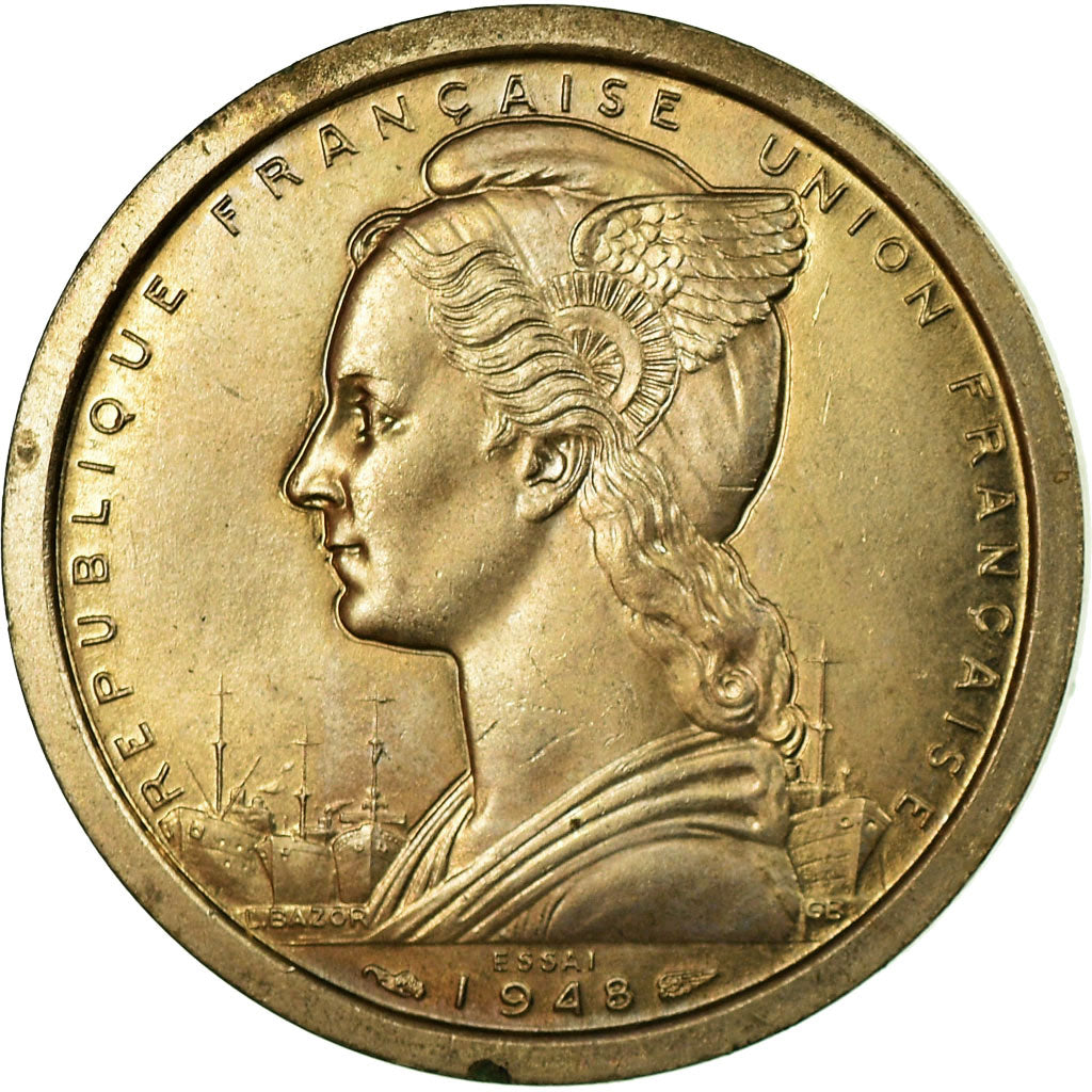 Monnaie, Afrique-Équatoriale française, 2 Francs, 1948, Paris, ESSAI, SUP